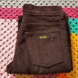 Vintage 70s brown corduroy pants - see measurements in description and pics